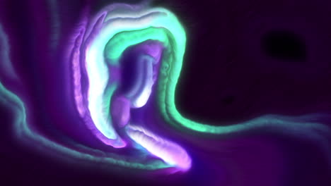 abstract glowing neon waves