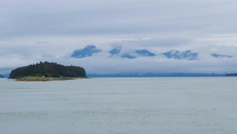 beautiful landscape during the whale watching excursion in juneau, alaska