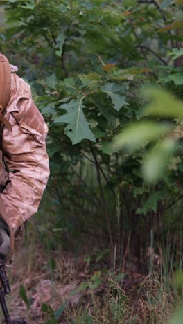 soldier in a forest