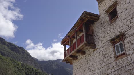 Tibetan-Traditional-Residence-In-The-Mountain-Village-In-Sichuan-Province-Of-Southwestern-China