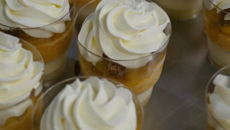 layered dessert cups with whipped cream