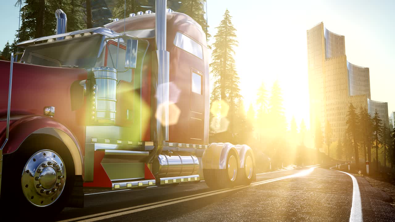 도로에 있는 트럭