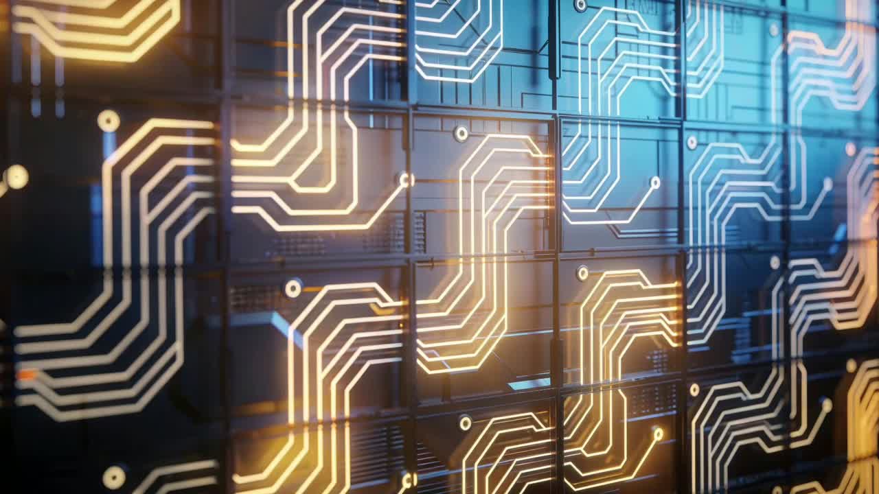 Sfondo tecnologico astratto moderno 3D