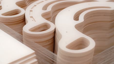 stacked laser cut wood parts