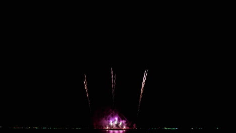 fireworks during new year's eve near the coast