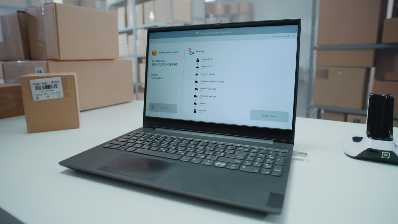 sistema de seguimiento de paquetes en el almacén