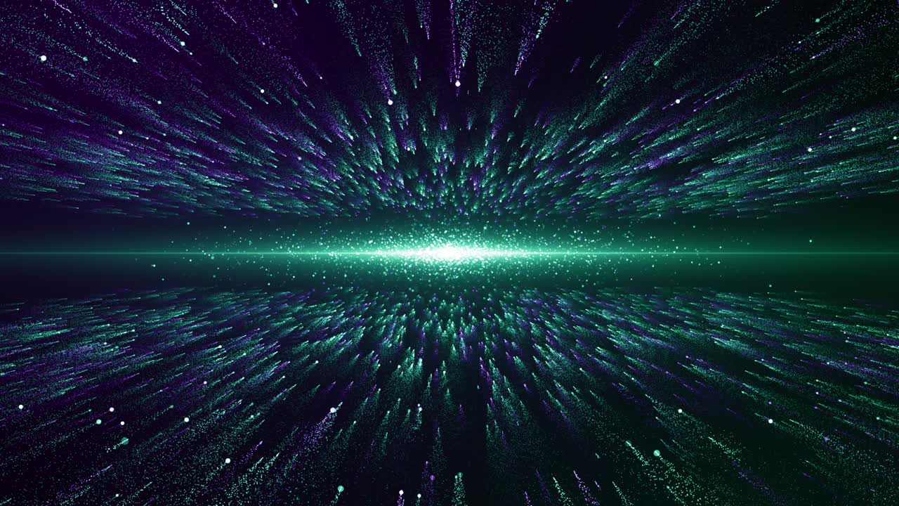 Particles violet green event game trailer titles cinematic concert stage background loop
