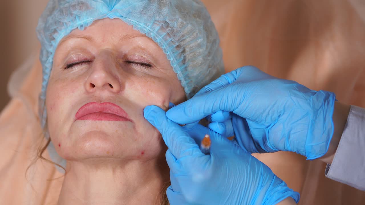 procedimiento de inyección cosmética