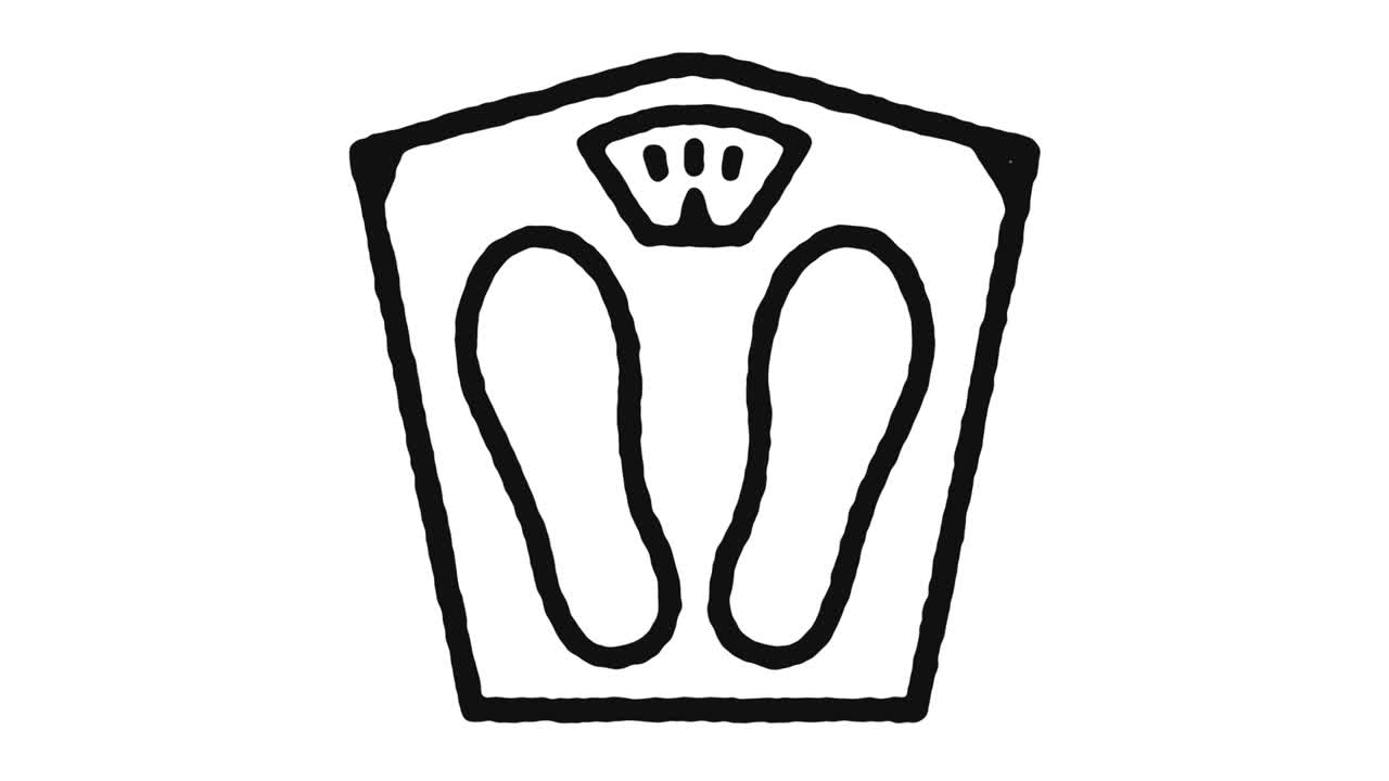 다이어트 아이콘 애니메이션 영상 및 알파 채널