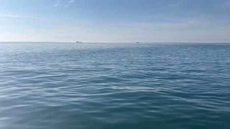 sea with boats in thessaloniki, greece