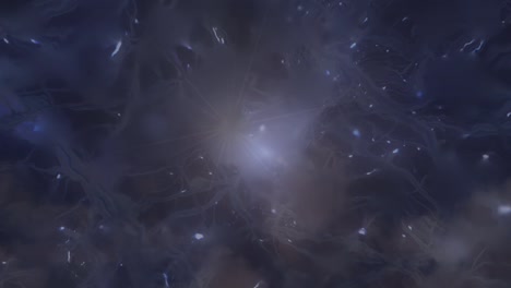 luces de fantasía y fondo abstracto ondulante