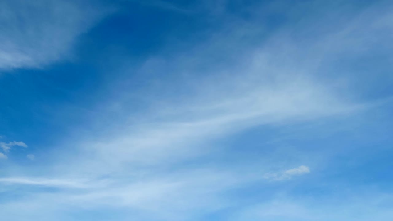 Clouds are Moving in the Blue Sky. TimeLapse