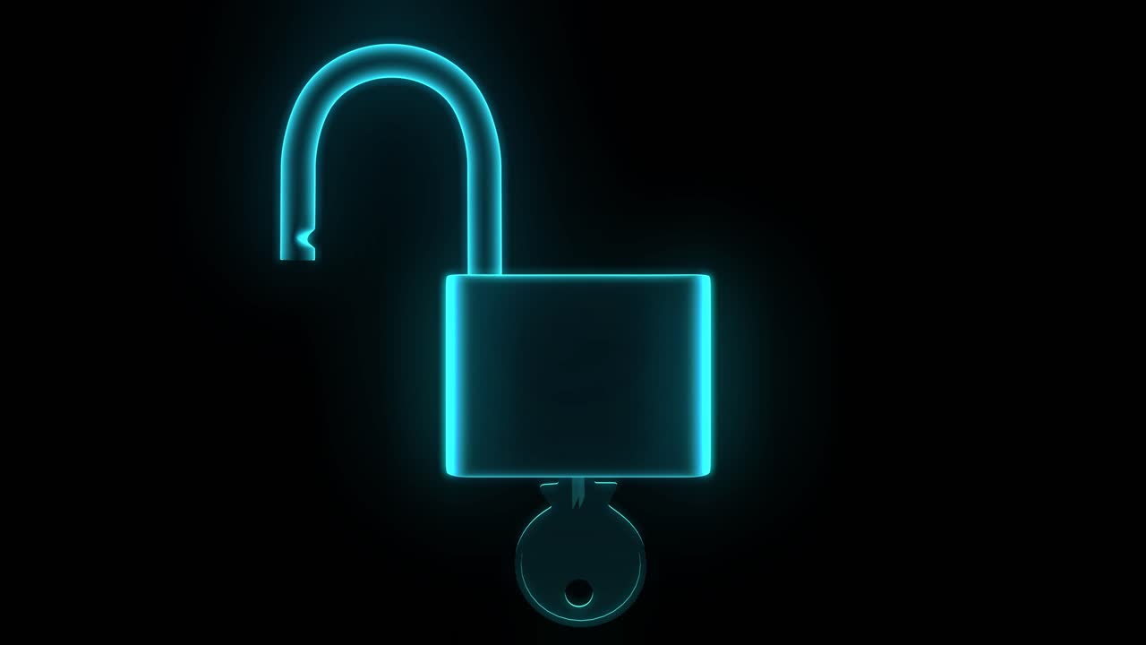 cerradura holograma desbloqueo llave de bloqueo seguridad protección de seguridad hackear contraseña 4k