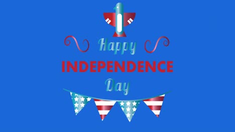 Animation-of-independence-day-4th-of-july-text-on-blue-circle-and-white-background