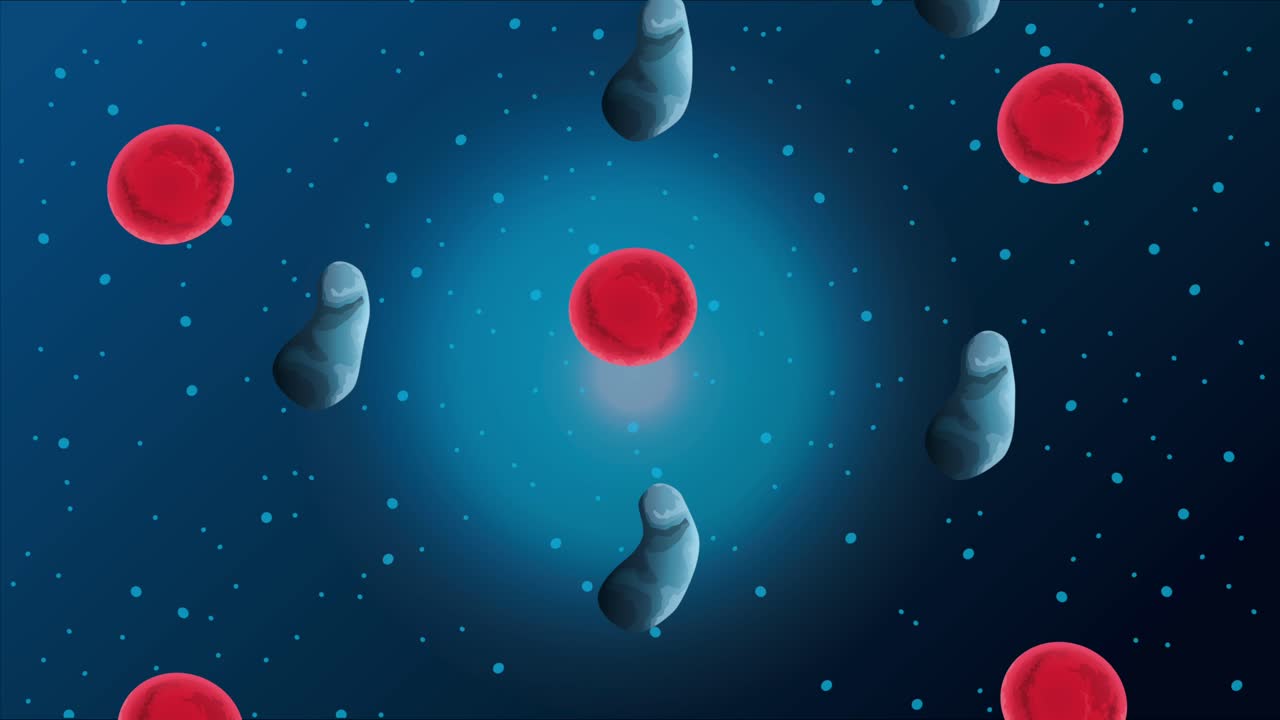 moléculas de fluidos sanguíneos poster de fondo