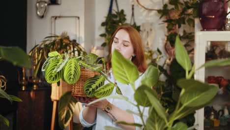 woman in a plant shop