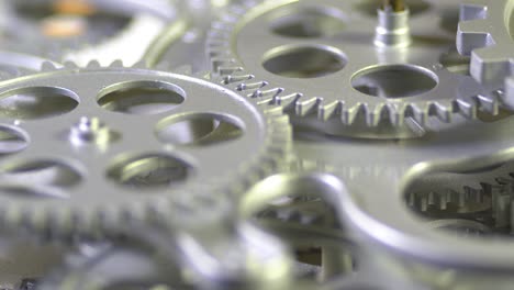 metallic gears rotation