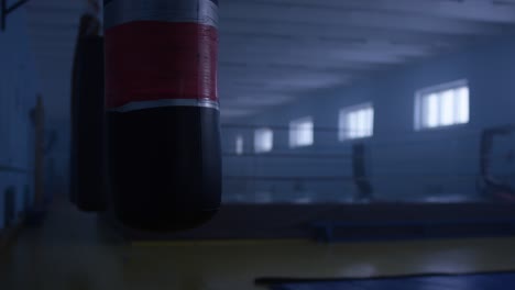 boxing training room with punching bags