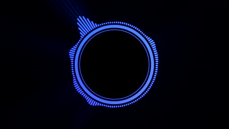 líneas de espectro de audio abstractas coloridas y brillantes fondo azul