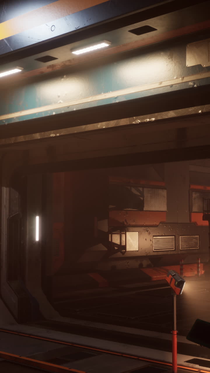 un interior futurista de una nave espacial