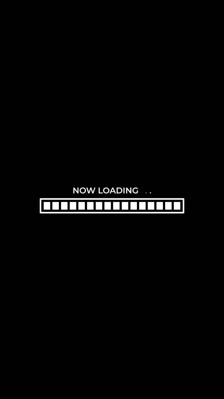 Animated Loading Progress Bar on Black Background