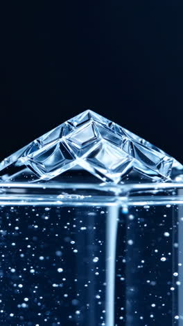 abstract crystal and water