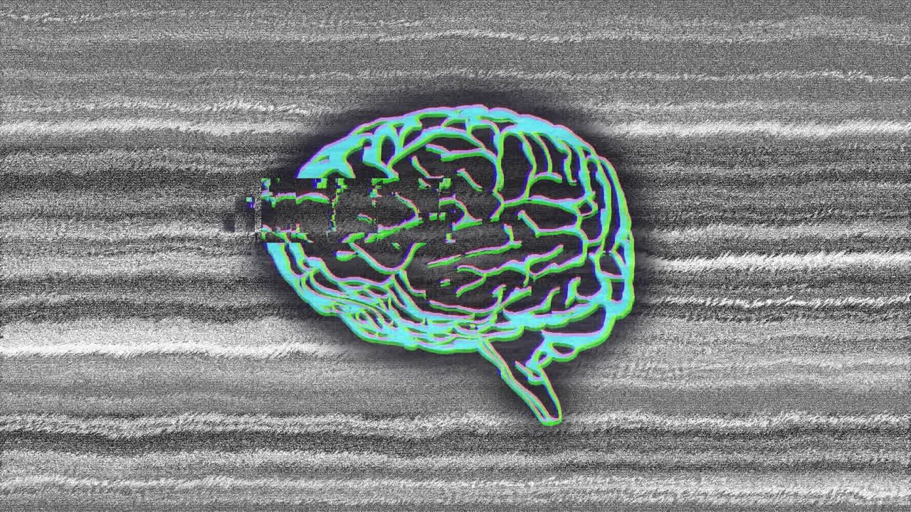 cerebro en un fondo gris