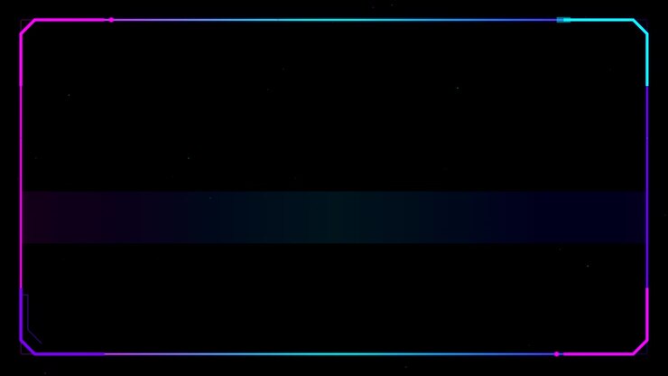 Neon Cyberpunk Style Digital Frame Overlay