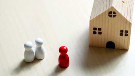 zooming in family dynamics home interaction scene indoor close-up perspective