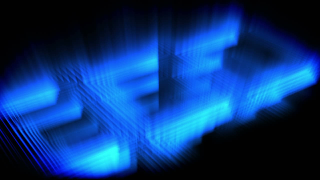 partículas rojas flotando sobre rastros de luz azul moviéndose contra un fondo negro