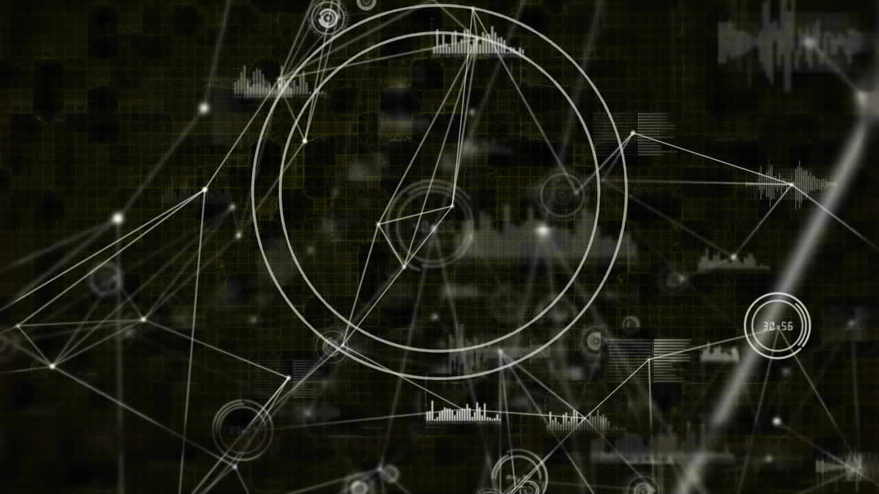 연결 네트워크를 통해 범위 스캐닝의 애니메이션