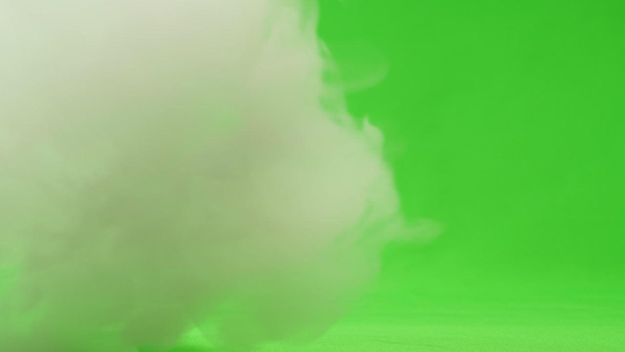 pantalla verde con humo