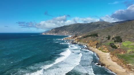 Luftaufnahme-Der-Küste-Von-Big-Sur,-Carmel,-Kalifornien