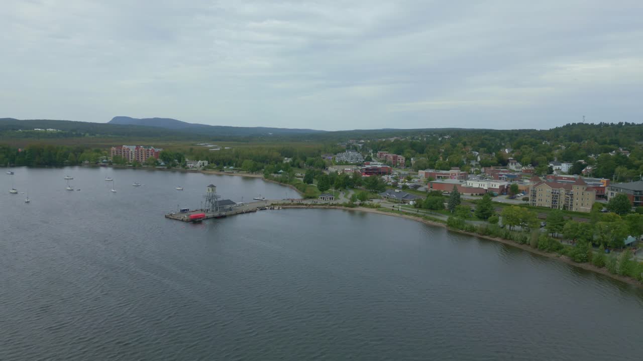 Lakeside Town, Magog, Quebec, Nestled on the Shores of Lake Memphremagog