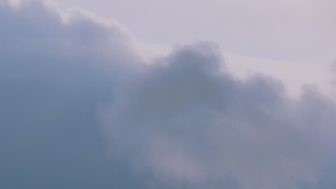 Scenery Of Fluffy White Clouds Over Sky. - Slow Motion