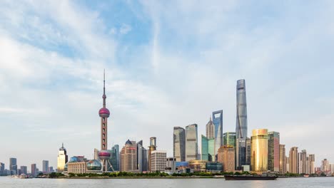 time lapse of shanghai pudong lujiazui