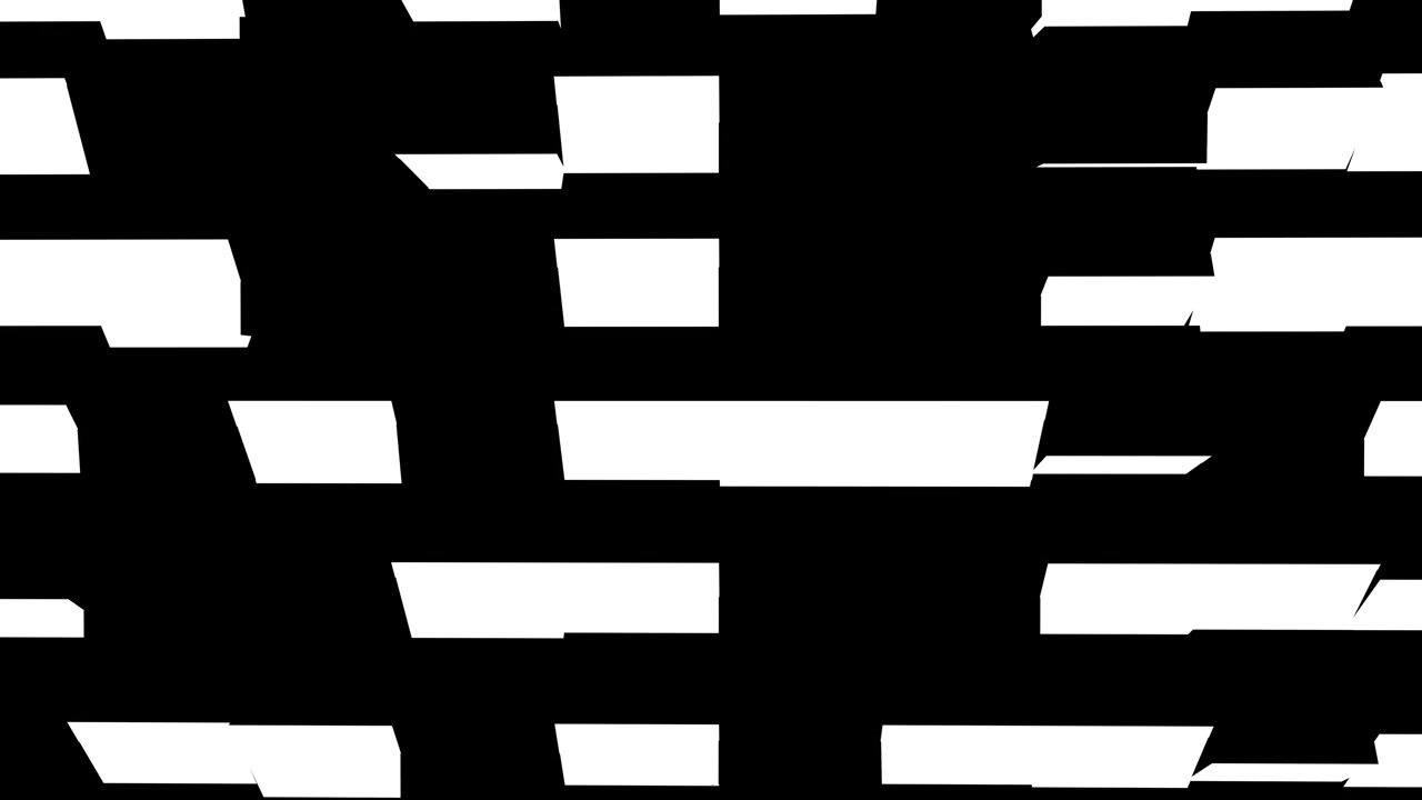 Abstract Transition of Expanding Black Squares on White Background