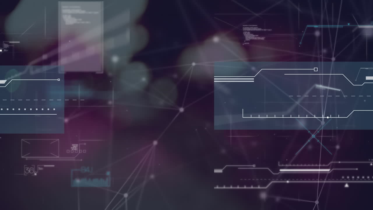 Animation of network of connections over data processing