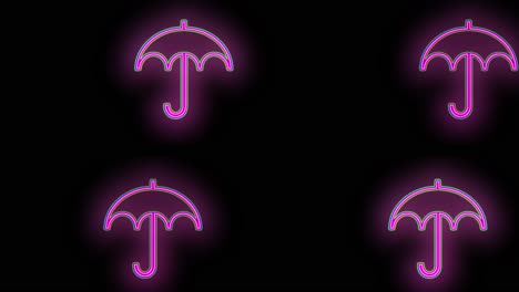 Purple-umbrella-pattern-with-neon-light