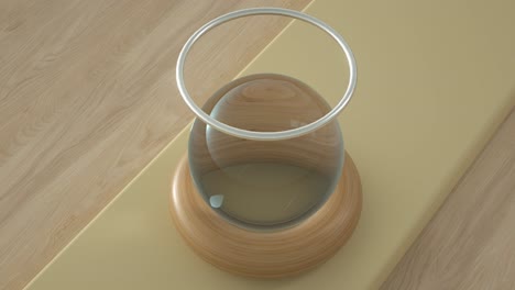 animación de bucle infinito de esfera líquida en 3d