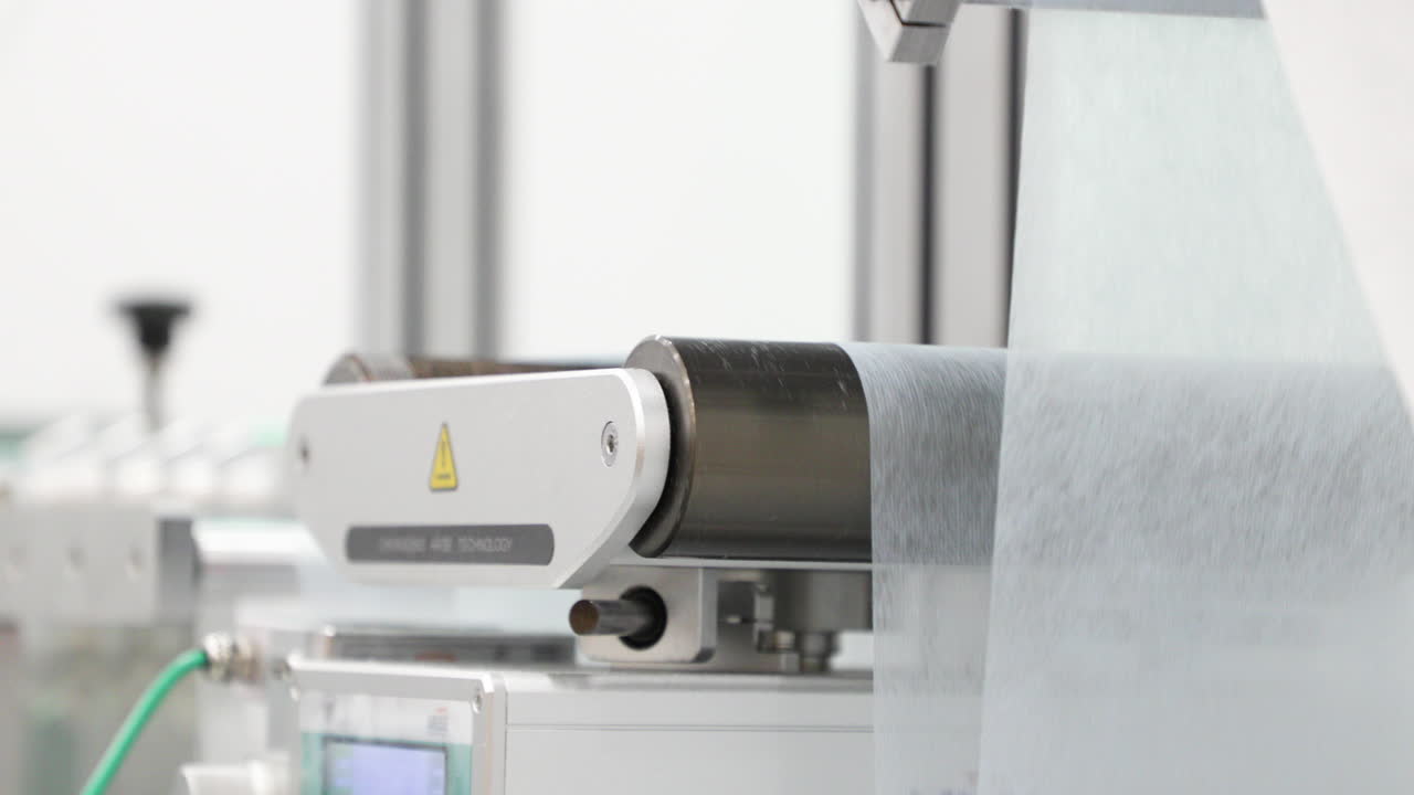 수술용 마스크 생산을 위한 자동 정렬 기계의 원단 재료