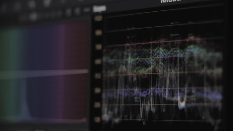 Color grading waveform graph moving