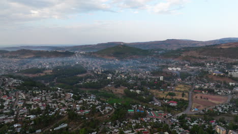 city of gondar in ethiopia - aerial panoramic
