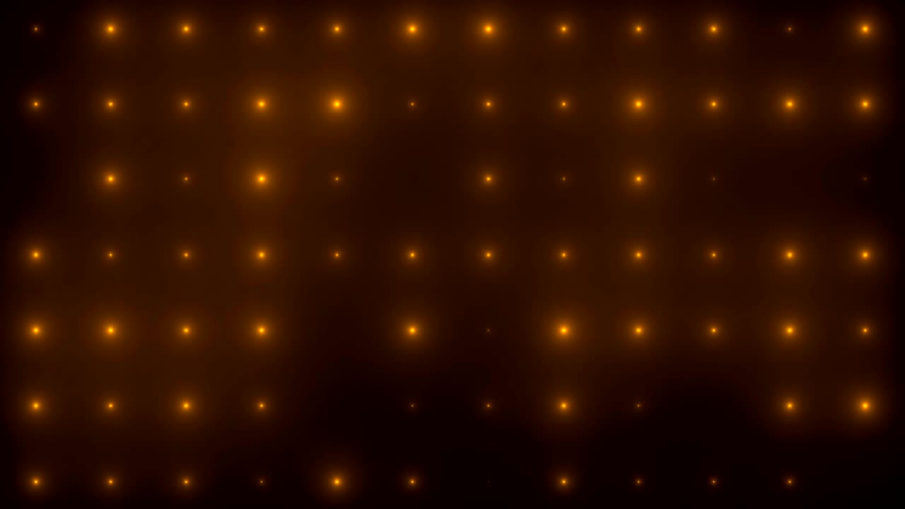 High quality animation of golden flickering spot lights