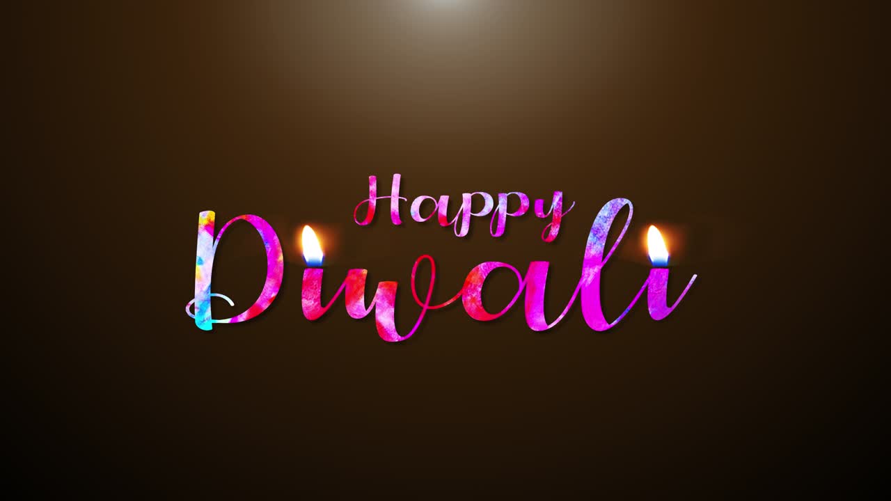 Diwali or deepavali greetings template beautiful burning diwali diya india oil lamp on watercolor