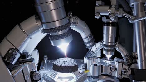 advanced robotic microscope analyzing a sample