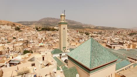 aerial: old medina in fez