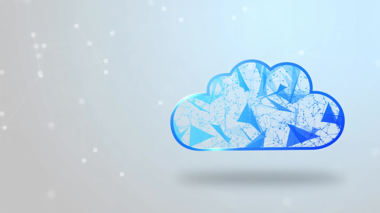 사물의 고속 인터넷 연결 (iot) 빅 데이터 클라우드 컴퓨팅 루프 애니메이션