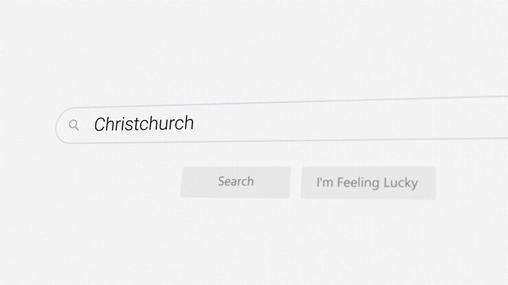 Ricerca di Christchurch sul browser Internet