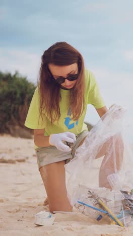 volunteers dedicated to cleaning the beach and preserving its beauty